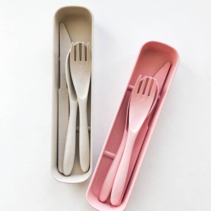 Smile Boutiques - Wholesale Assorted Cutlery Set - Biodegradable Reusable Wheat Straw Cutlery Set