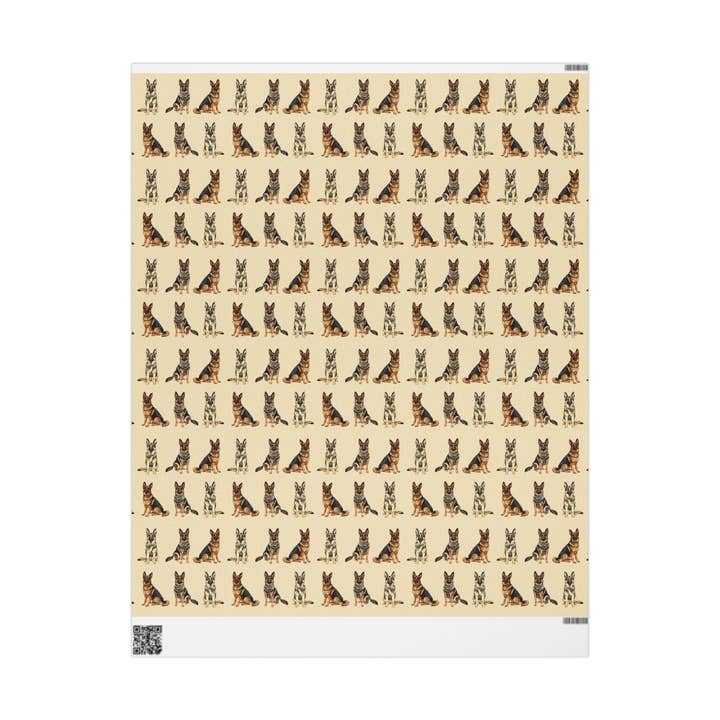 Lokipawz - Wholesale Wrapping Paper Roll - German Shepherd Dog Wrapping Paper1