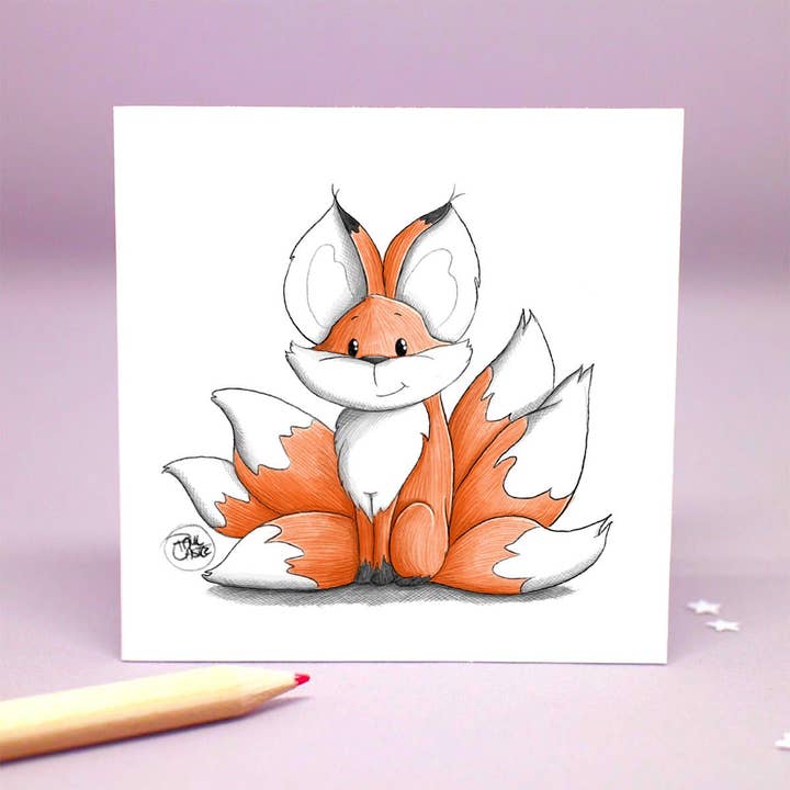 Paul Castle Studio - Wholesale Art Print - Kind Kitsune - Art Print