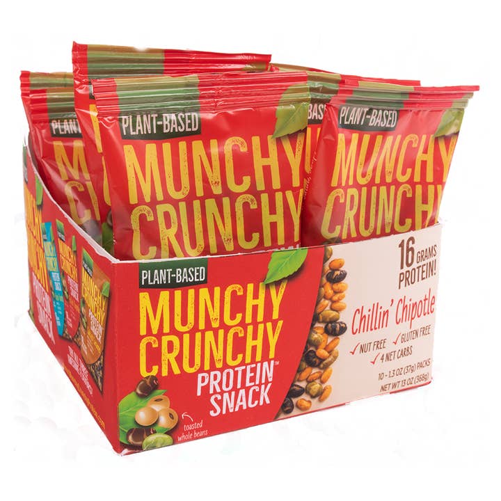 Munchy Crunchy Protein® Snack & Mahlzeit, Chillin' Chipotle 10 ct für den Großhandel von Munchy Crunchy Protein®