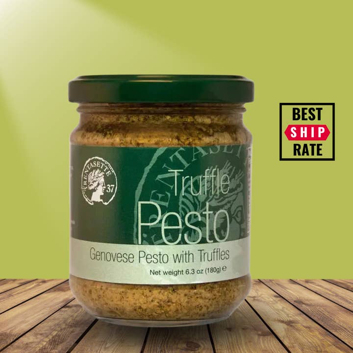 Casacella Foods - Vente Pestos - Trentasette Pesto Genovese au Basilic Italien avec Truffe 180g