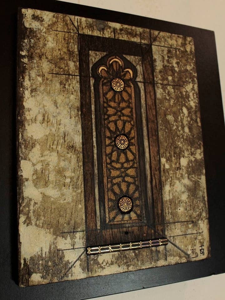 Pittura a tecnica mista con damasco fatta a mano per la vendita all'ingrosso da parte di Togashi Damasquinos