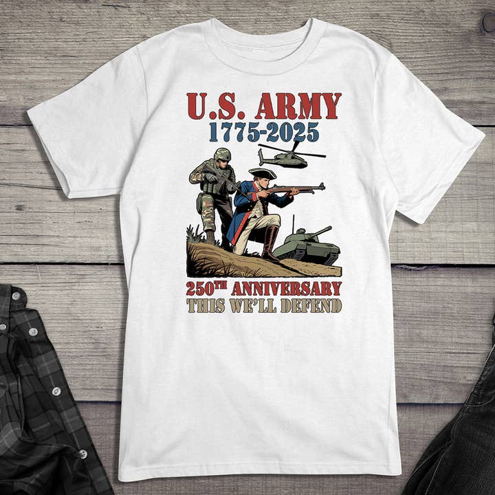 Army 1775-2025 T-Shirt and other Purchase Wholesale army t shirts. Free Returns & Net 60 Terms on Faire trending on Faire.