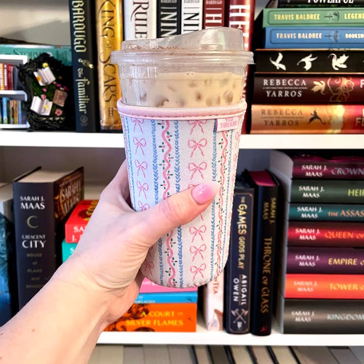 YGG Threads - Wholesale Drink Huggers & Koozies - Bow Stripes Iced Coffee Drink Sleeve - Medium0