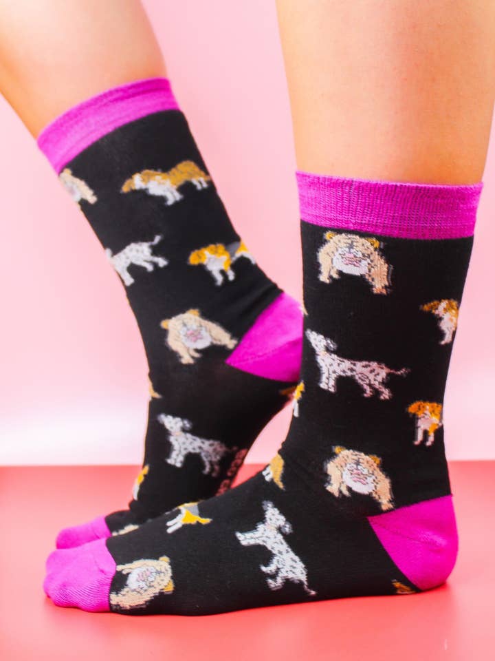 Eco Chic - Wholesale Socks - Women's - Eco Chic Eco-Friendly Bamboo Socks Dogs3