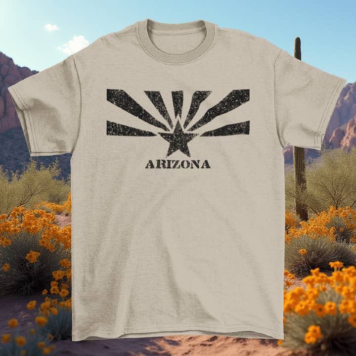 Vintage Arizona Flag T-Shirt for wholesale by Eyeconic Prints