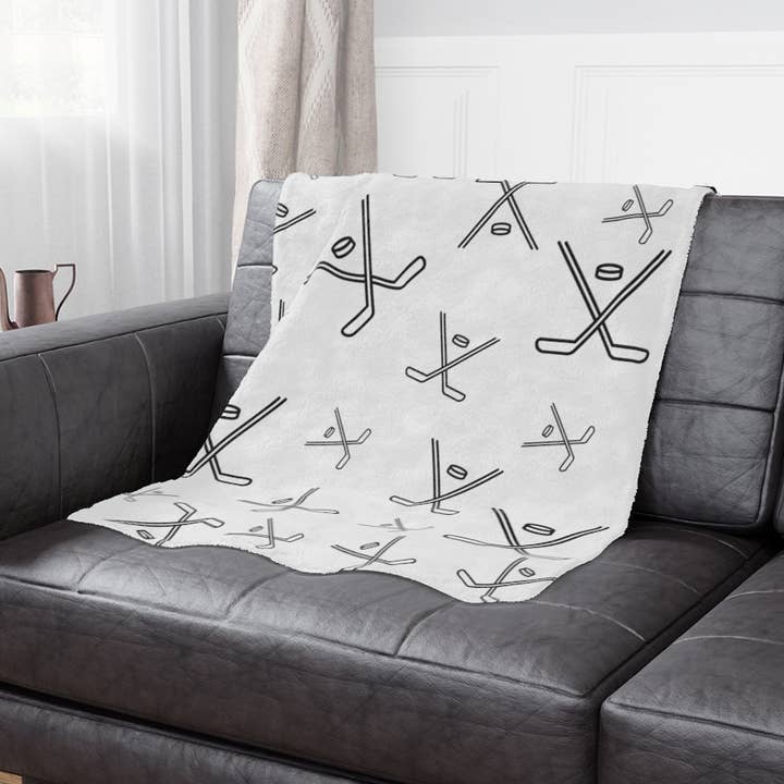 Coperta con bastoni da hockey per la vendita all'ingrosso da parte di Hockey Mama Designs