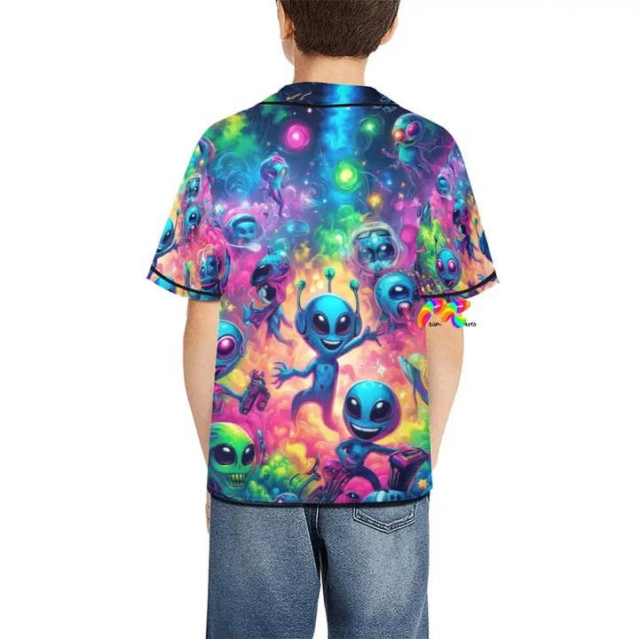 White Groove Fest Kid's Rave Baseball Jersey for wholesale on Faire