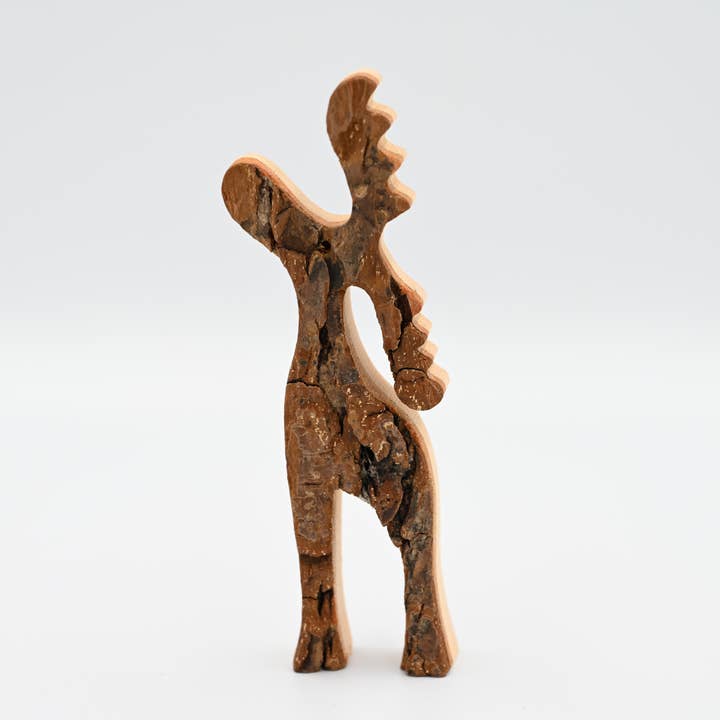 Small Bark Tall Moose for wholesale by Talla Imports