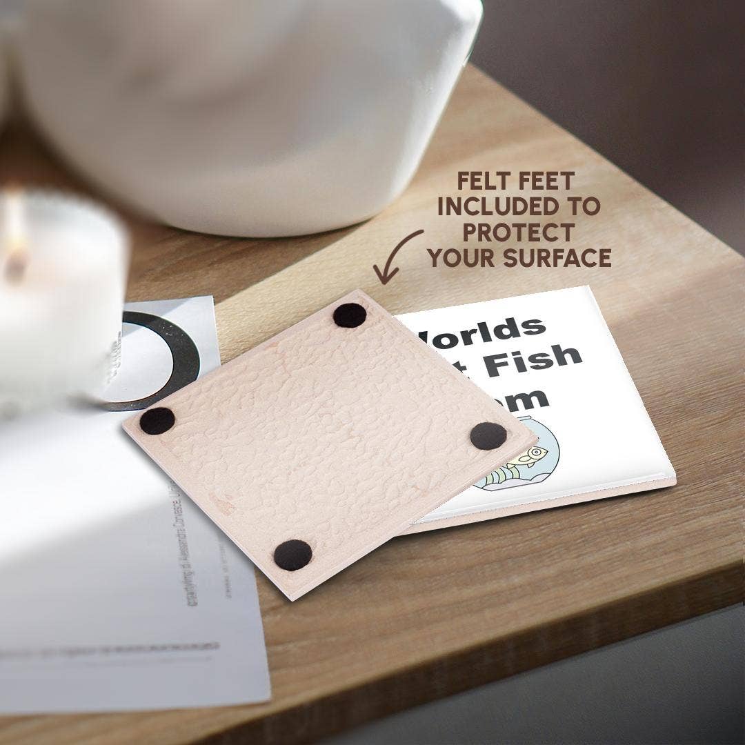 3dRose - Wholesale Coasters - 3dRose, Image Of Worlds Best Fish Mom, Coaster3