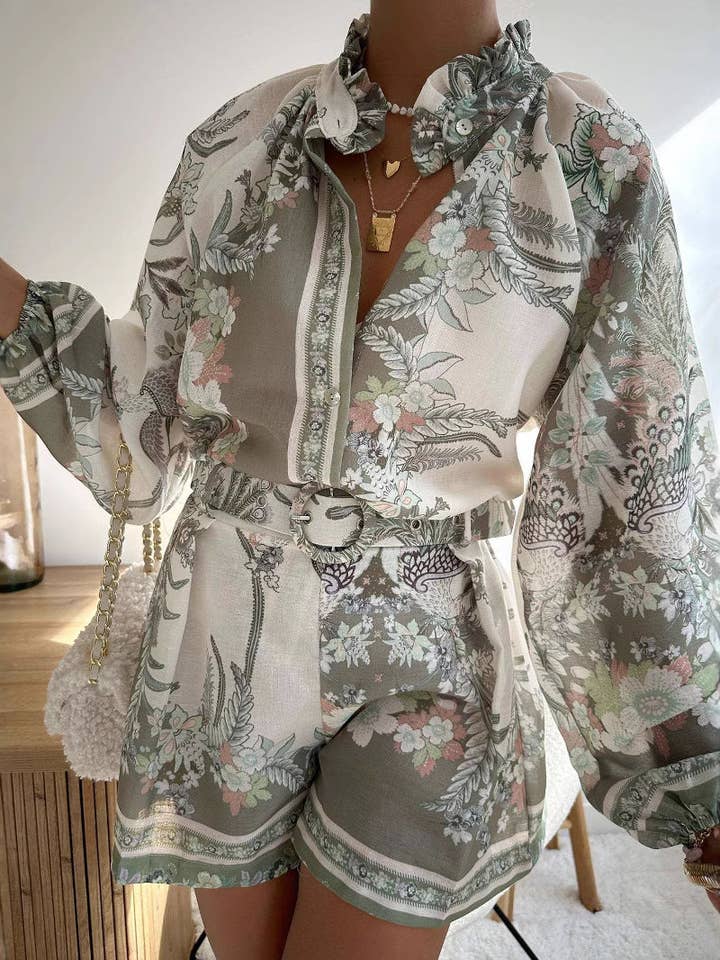 Marayn – wholesale Top & short set (NOT loungewear) – Women’s – 2025 NEW Chic Global Style Linen Sets Shorts Shirts5