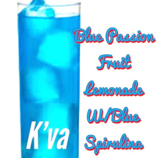 K'va Natural-Sea Moss Depot - Wholesale Wellness Juice/Tonic - (wholesale) Sea Moss Infused Blue Passion Fruit Lemonade