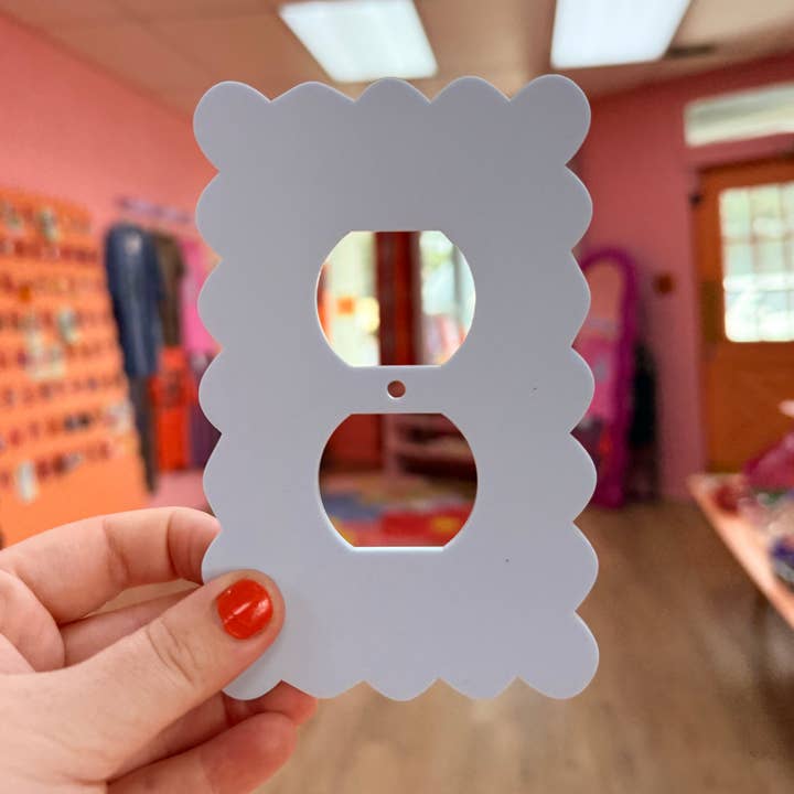 Pastel Matte Blue Outlet Covers for wholesale by Sunshine Studio