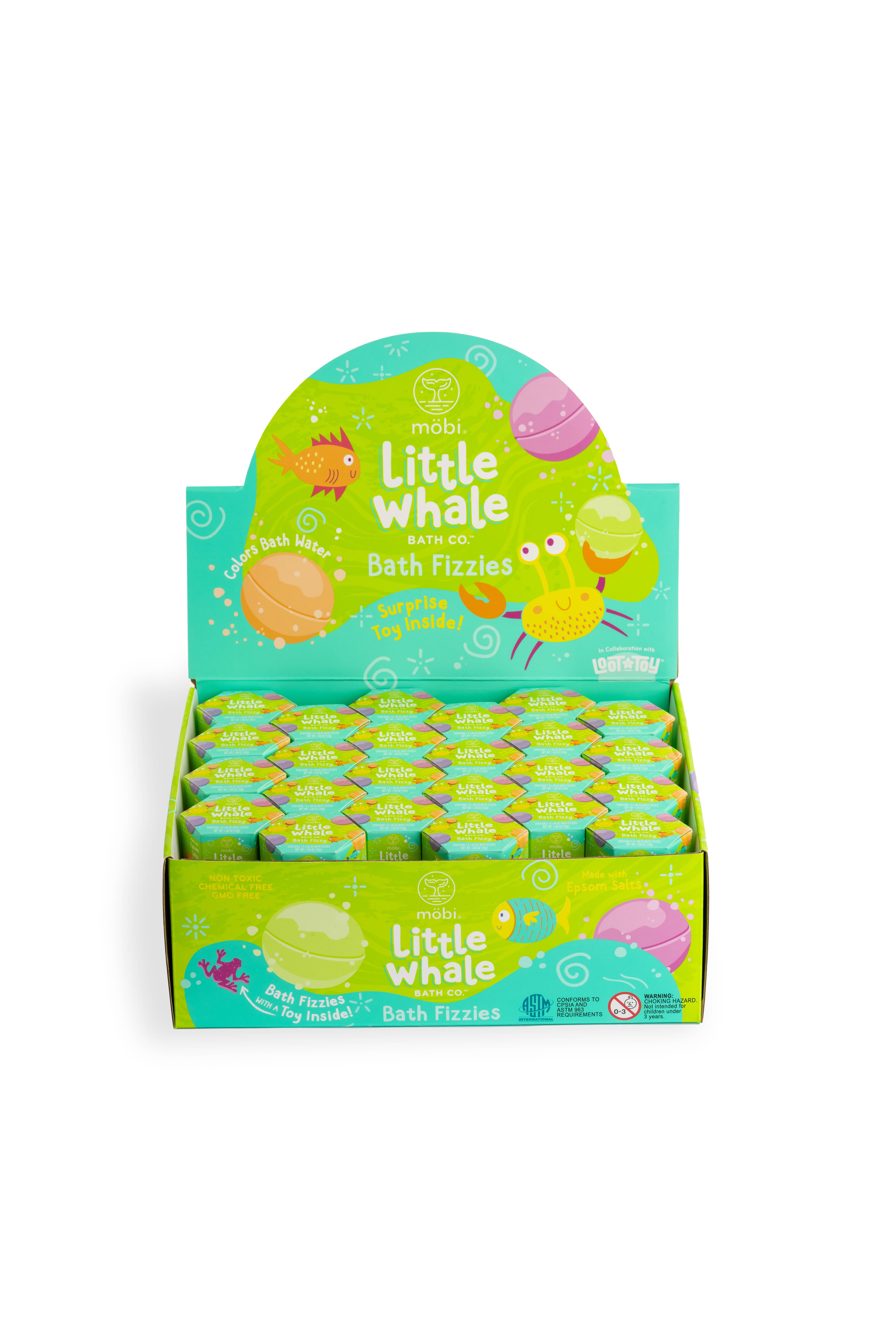 Möbi Games Inc. - Wholesale Bath Bomb/Fizz - Little Whale Bath Co. 48 Single Unit PDQ