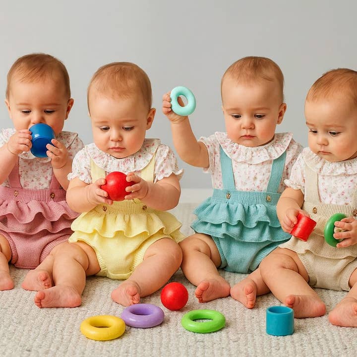 Bloemenblouse + Luierhoes met ruches en bandjes 100% Katoen voor wholesale door Cotton Socks