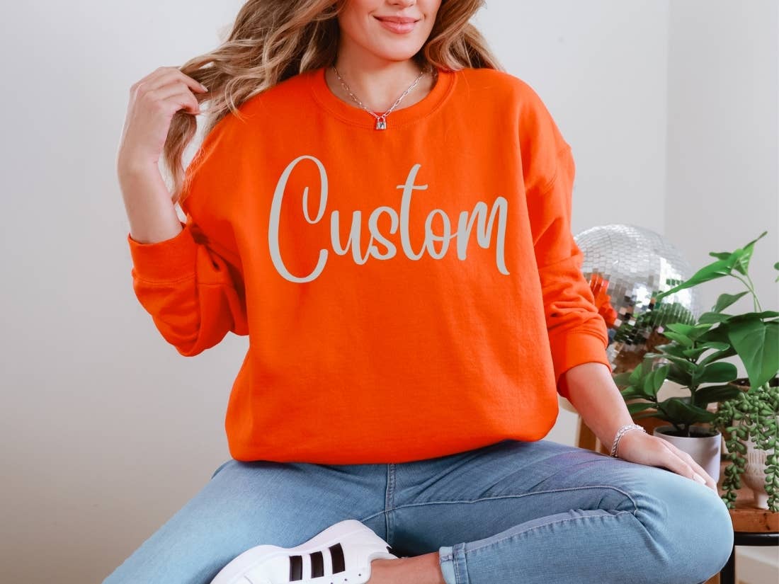Pecan Creek Designs - Wholesale Screen Printed T-Shirt - Women's - Custom Metallic Puff Sweatshirts0