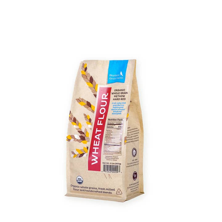 Organic Hard Red Wheat Flour - 2 lb for wholesale by Bluebird Grain Farms
