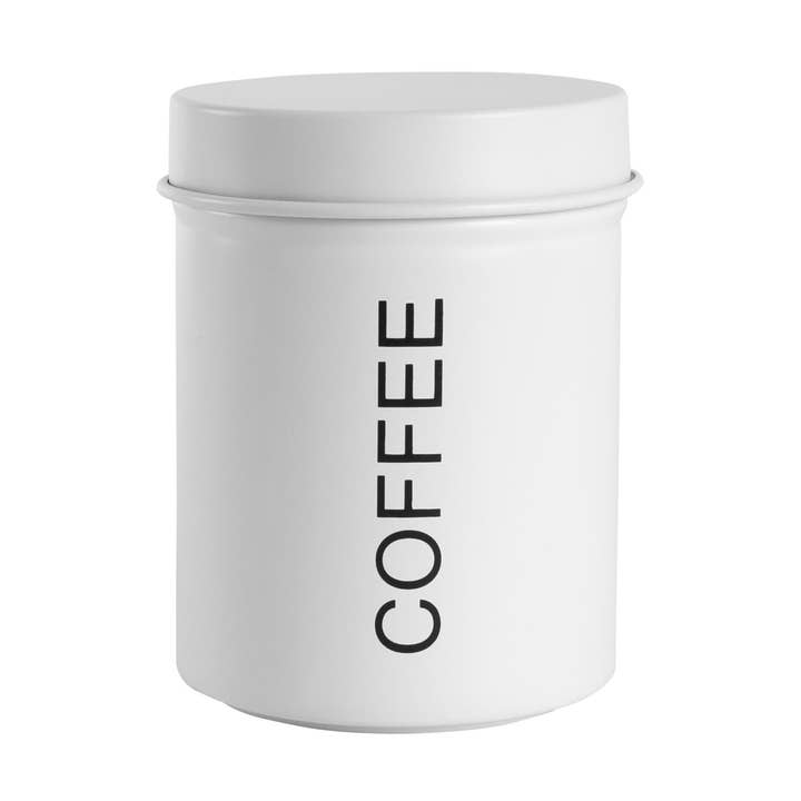 Harbour Housewares Coffee Storage Canister - Matte White for wholesale by Rinkit Ltd