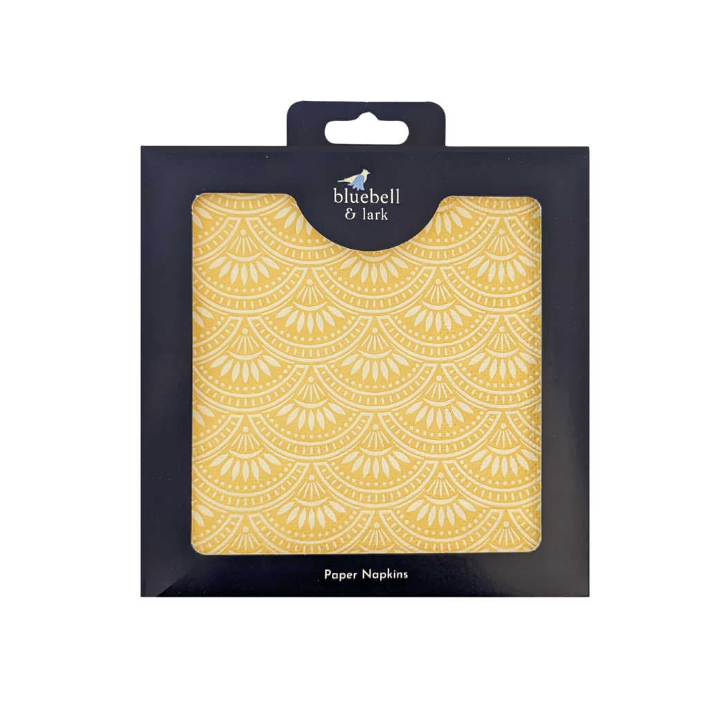 Bluebell and Lark – wholesale Disposable napkin – Art Deco Scallop Paper Napkins0