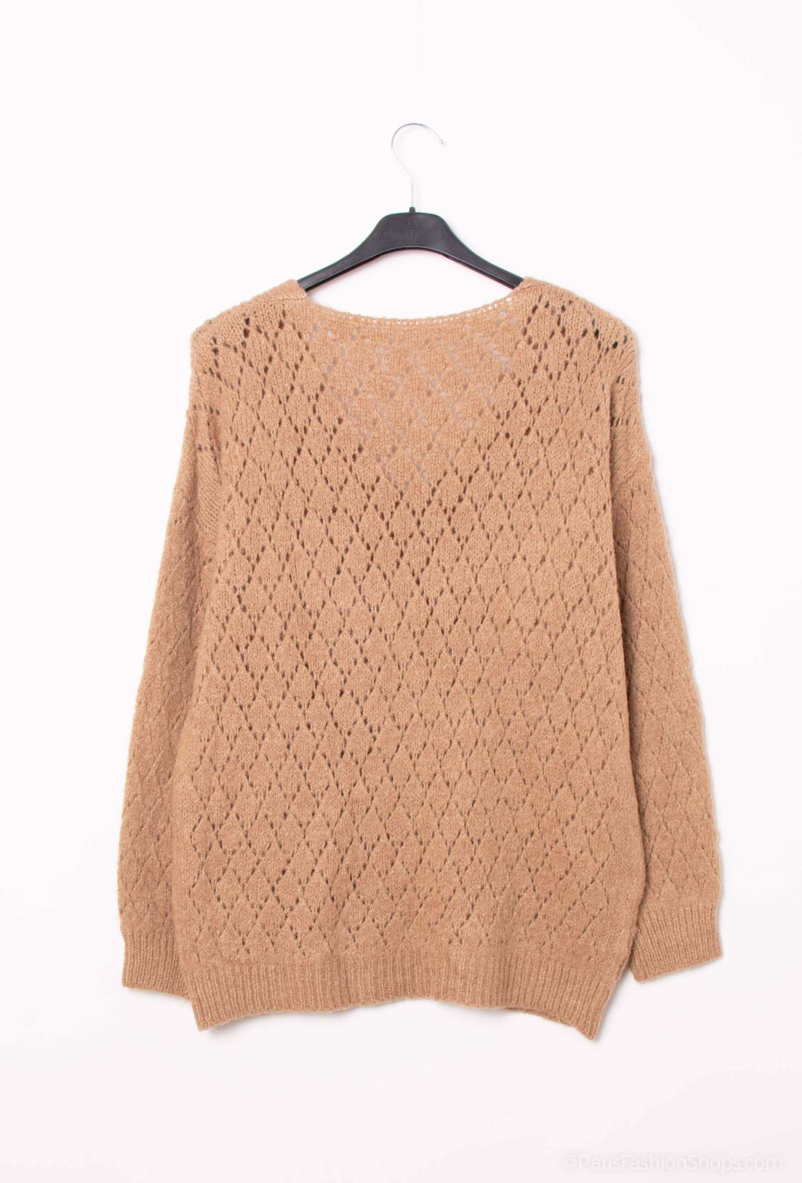 Pépouz' Paris - Vente Pull en maille – femme - Pull en mohair ajourée motif losange PP250521