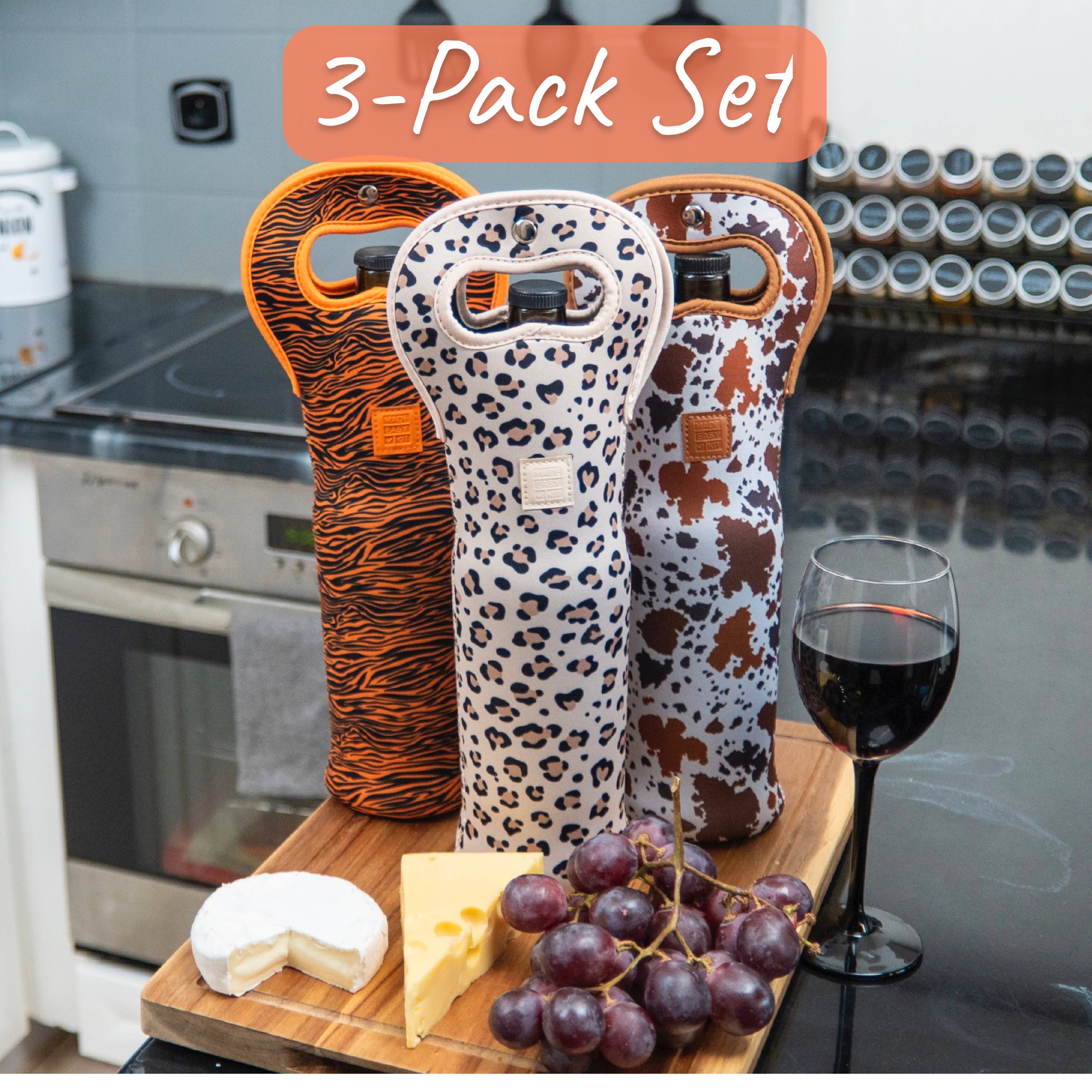 MADE EASY KIT – wholesale Wine tote – Made Easy Kit Insulated Wine Tote Neoprene Carrier Set of 326