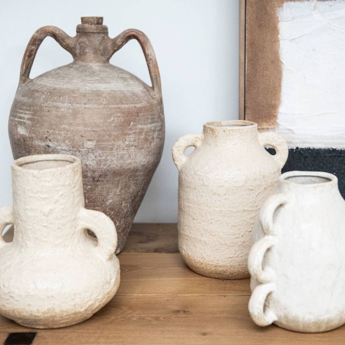 Andrea House - Wholesale Vase - Beige ceramic vase Sicily5