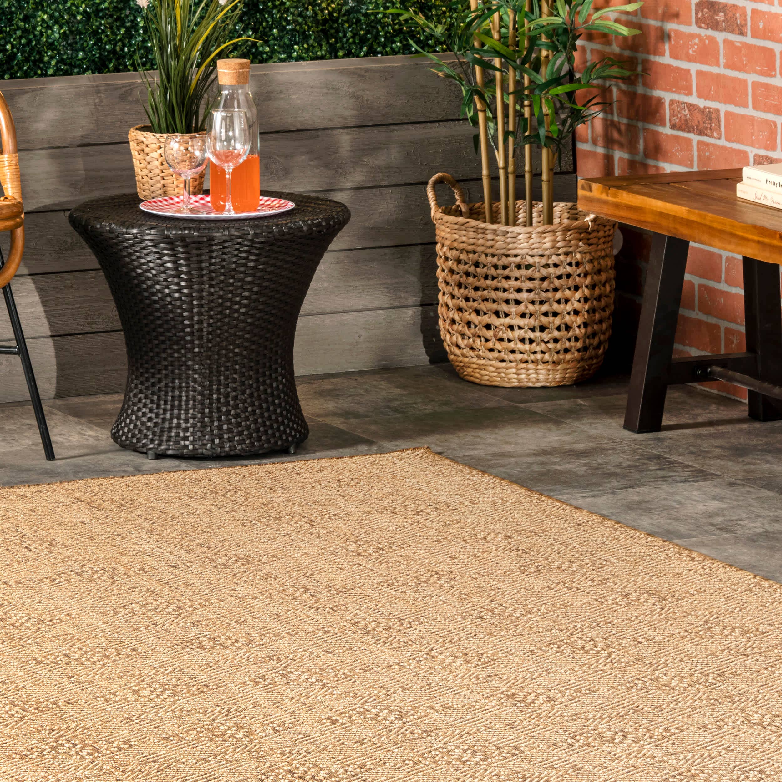Beige Chandler Elegant Indoor/Outdoor Area Rug for wholesale on Faire7