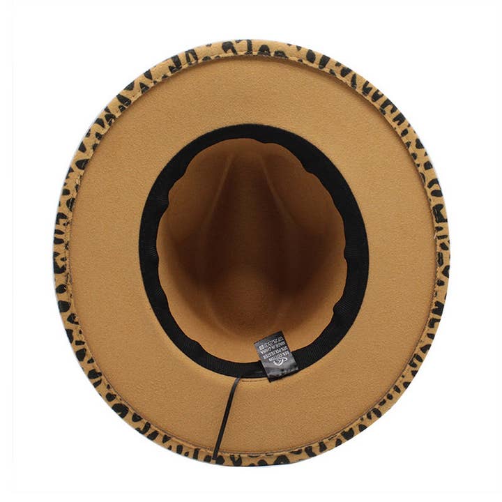 DOUBLJU - Wholesale Fedora - Unisex - FASHIONABLE NEW LEOPARD PRINT FEDORA HAT_CWAH26746