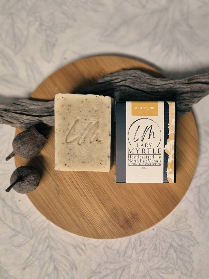 Wattle Gum natural soap - NEW SHAPE for wholesale by Lady Myrtle