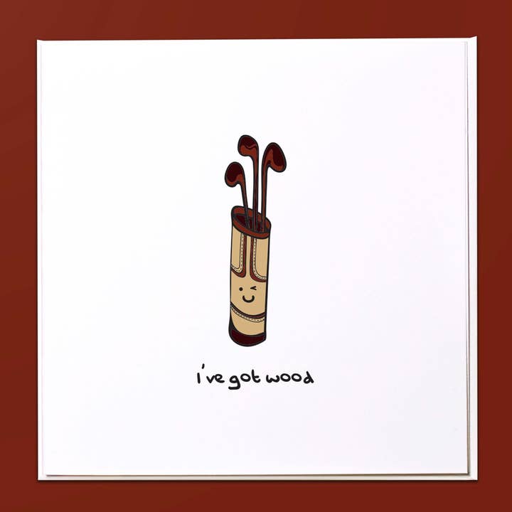 I've got wood Golf Greeting Card for wholesale by The Crafty Giraffe
