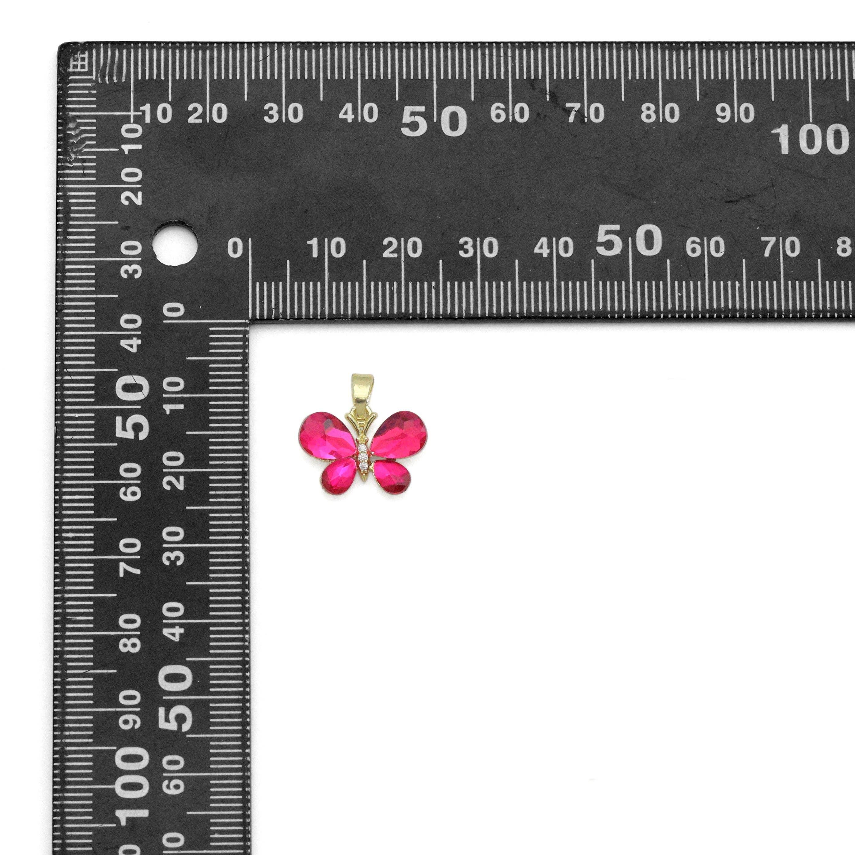 BestBeads&Beyond - Wholesale Individual Charm/Pendant - AB Crystal Butterfly charm For Necklace Bracelet Jewelry Making Supply, Sku#FH2514