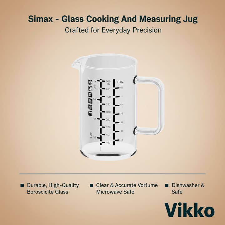 Kadra Kitchenware – Engroshandel Målebæger – Simax - Glasmadlavnings- og målekande, 16 Oz3