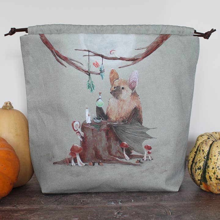 Luna flagermus | Projektpose med snøre for engroshandel hos The Blue Rabbit House