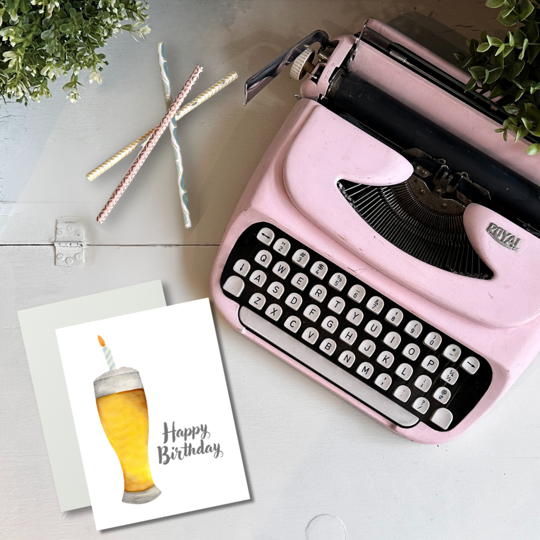 Pretty Pages - Wholesale Birthday Card - Birthday Beer Card | Cocktail Birthday | Blank Card1