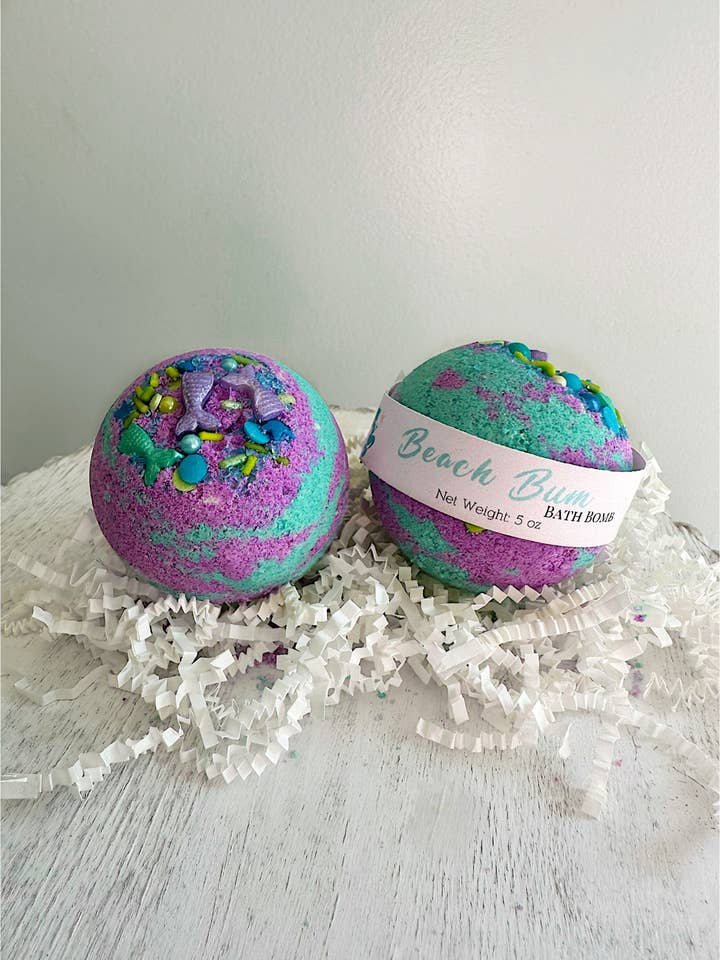 Beach Bum Bath Bomb for wholesale by Mandatory Me Time