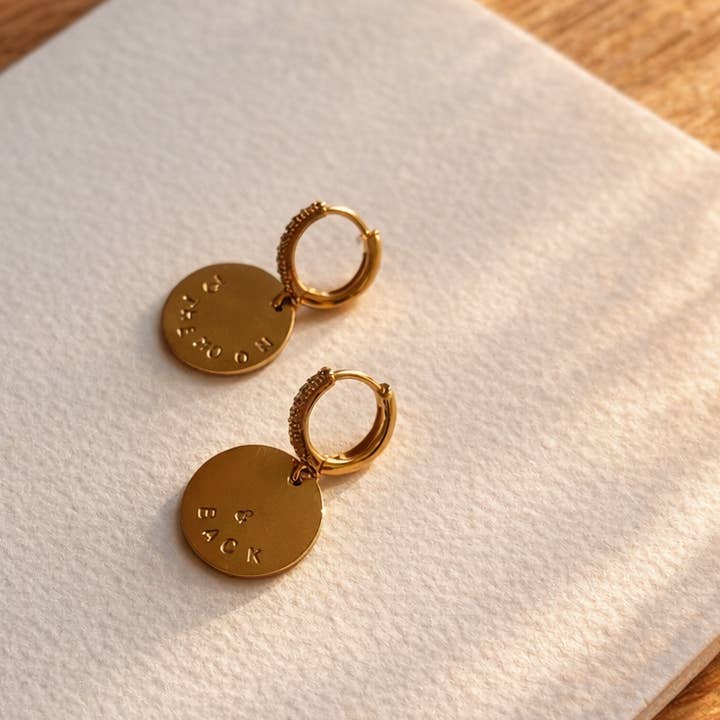 Mini cerchi con messaggio – Placcato oro per la vendita all'ingrosso da parte di MARLAH