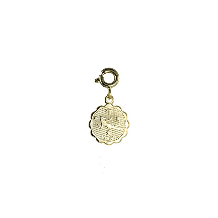 Bijoux Fabrication Française - Wholesale Individual Charm/Pendant - Removable Medal/Charm - 18K Gold - Astrological Sign10