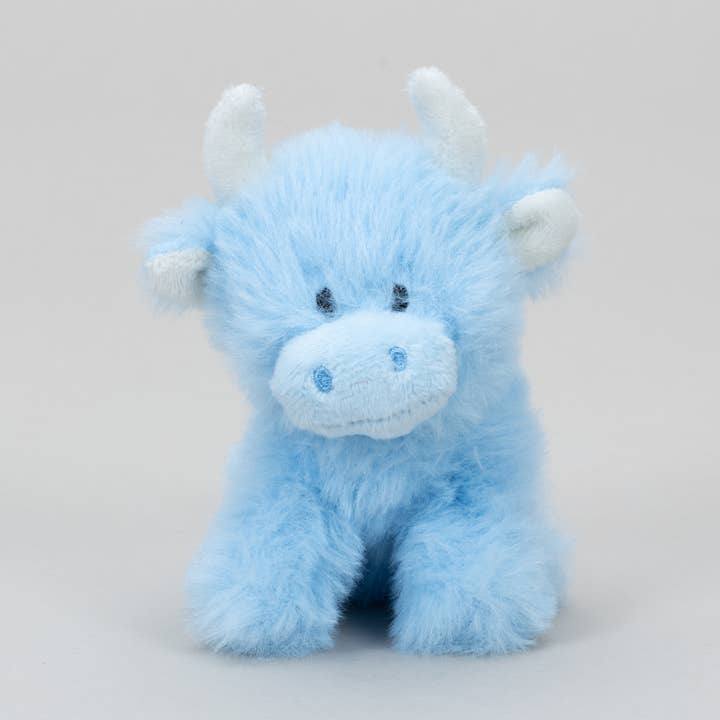 Baby Blue Mini Highland Cow Soft Toy COOllectible Cow for wholesale by Jomanda Soft Toys & Accessories
