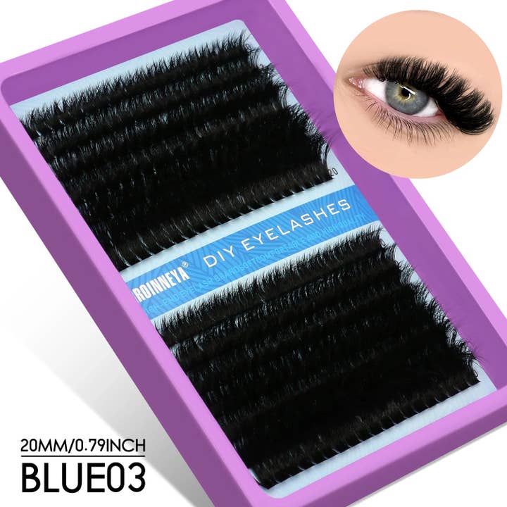 Hair Imports NYC - Wholesale False/Fake Eyelashes - Fluffy Lash Clusters - D/DD Curl Wispy Individual DIY Eyelash Extensions8