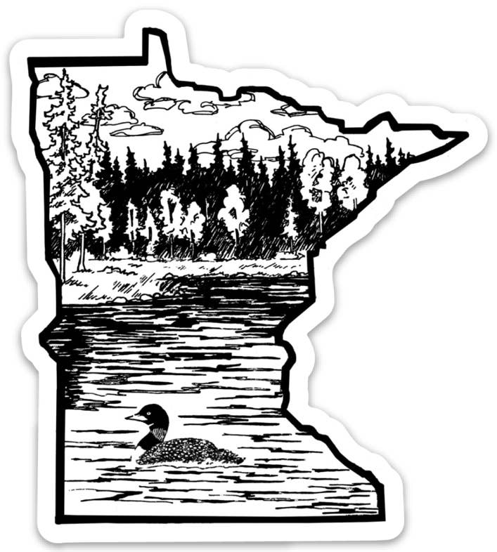 Corvidae drawings & designs - Wholesale Sticker - Minnesota Sticker0