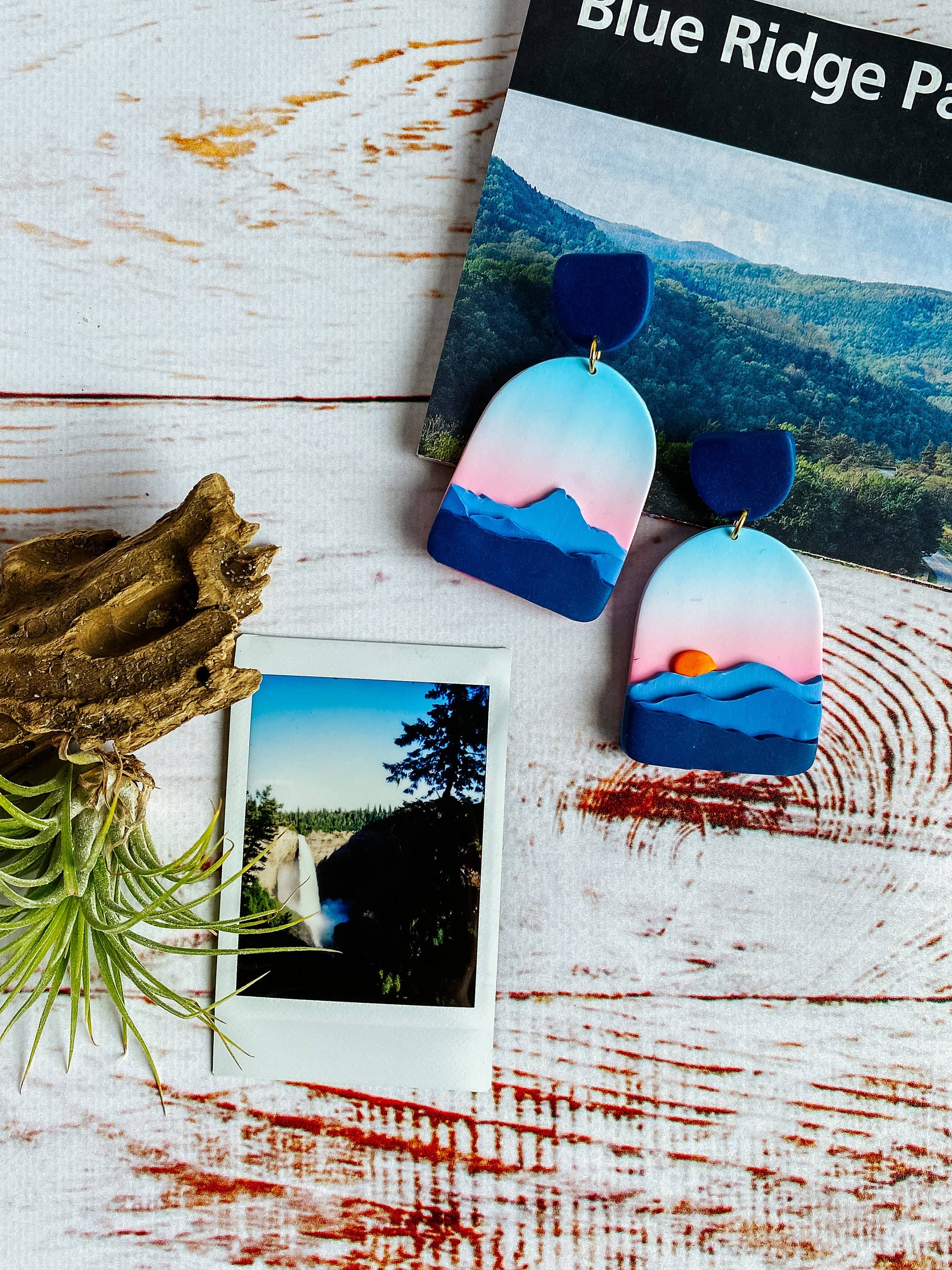 Lauren Likes Art - Wholesale Dangle Earrings - Blue Ridge Mountain Earrings, Virginia Accessory, North Carolina, Travel Outfit, National Park Gift, Appalachian Adventure, Smokey Mountain9