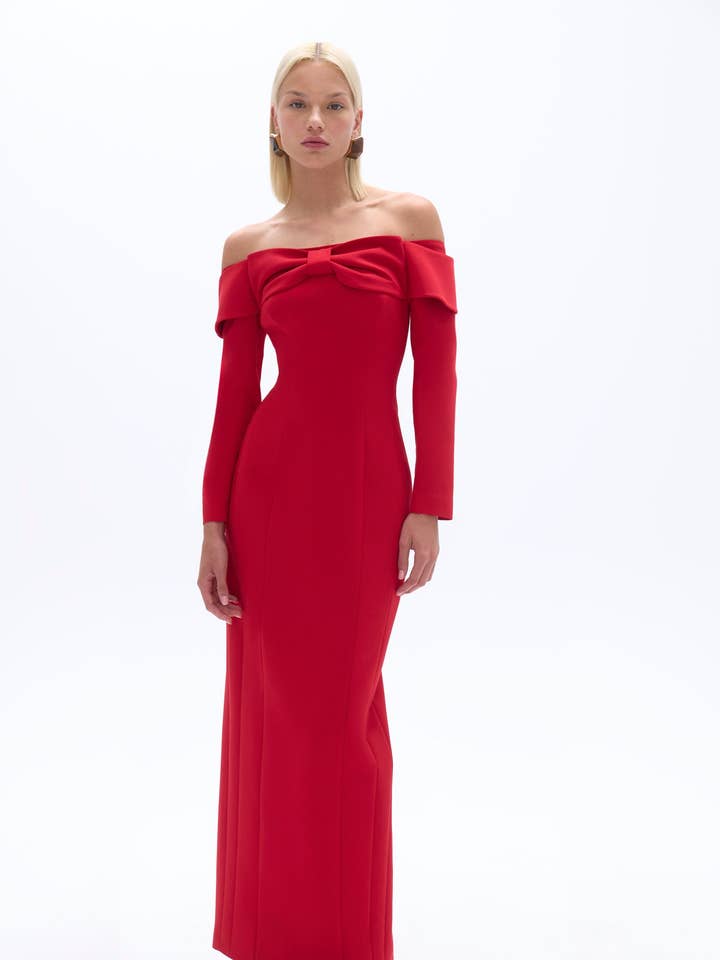 Robe longue avec nœud pour la vente par NOCTURNE