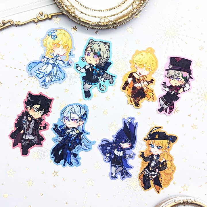 GenShip Friends: Fontaine Edition | Genshin Impact | Vinyl Stickers for wholesale by squibblefu