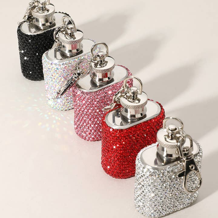 1oz Bling Studded Stainless Steel Mini Flask Keychain Charm and other Purchase wholesale self defense. Free returns & net 60 terms on Faire trending on Faire.