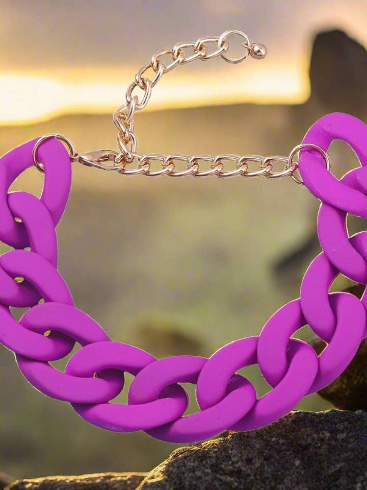 Women's Fashion Solid colour Hard Rubber Bracelet for wholesale by RabenBeads