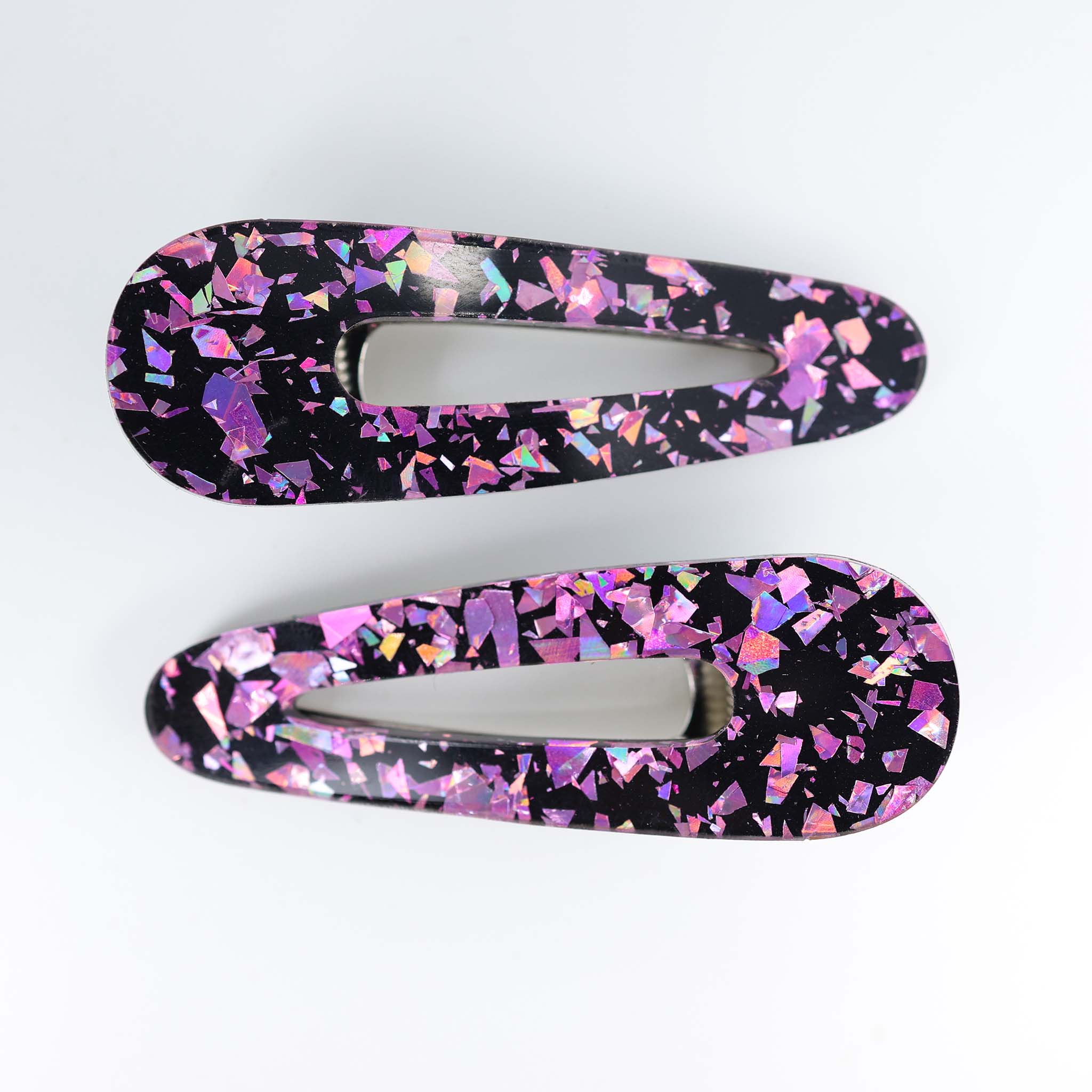 Verdant Moon - Wholesale Hair Clip - Women's - Glitter Hair Clips — Pink, Champagne, Lime Green, Teal, Blue, Black/Pink, Magenta5