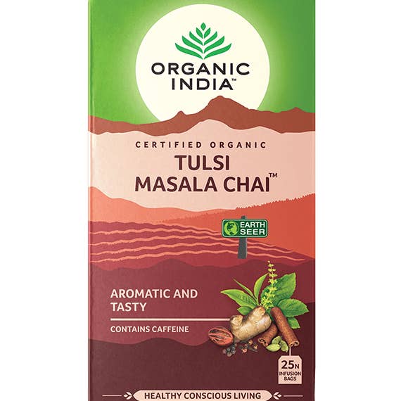 Organic India Tulsi Masala Chai 25 Teabags for wholesale by Organic India