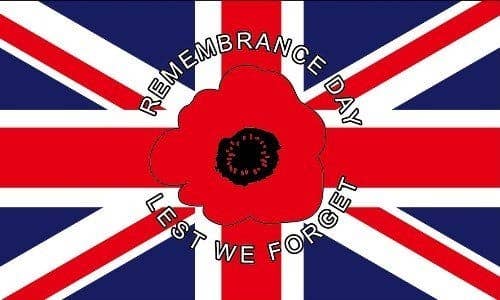Worldwide Flags Ltd - Wholesale Flag - Poppy Flag (Remembrance Day) Lest We Forget 5'x3'0