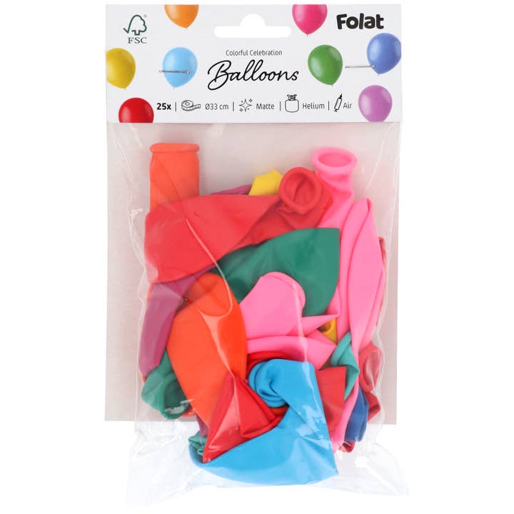 Folat BV - Wholesale Balloon - Latex Balloons - Stripetastic - Assorti - 33 cm - 25 pieces1
