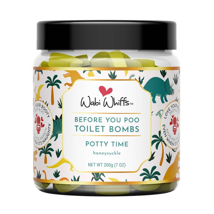 Wabi Whiffs - Wholesale Toilet Spray - 200g Potty Time Fizzing Toilet Love Bombs0
